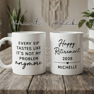 Taza De Café Regalo personalizado para fiesta de jubilación par