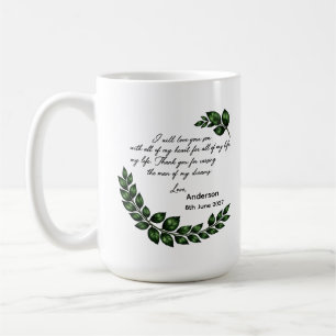 Taza De Café Regalo personalizado para la madre del novio o la 