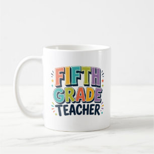 Taza De Café Regalo Personalizado para Maestra de Quinto Grado