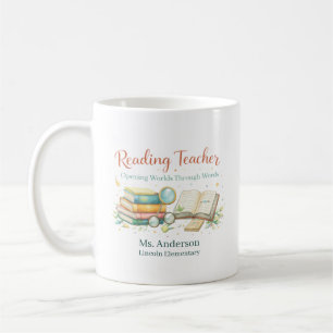 Taza De Café Regalo personalizado para maestro de lectura