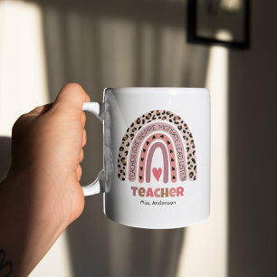Taza De Café Regalo personalizado para maestro, maestro arcoíri
