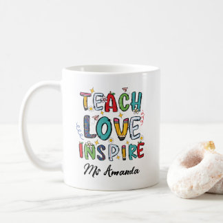 Taza De Café Regalo Personalizado para Maestros: Enseña Amor In