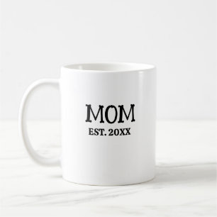 Taza De Café Regalo personalizado para mamá minimalista estable