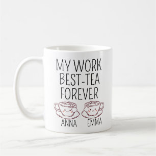 Taza De Café Regalo personalizado para mejor amiga del trabajo,