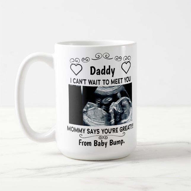 Taza De Café Regalo Personalizado Para Nuevo Padre Del Bebé No  (Izquierda)
