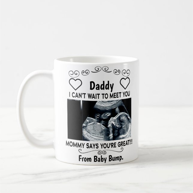 Taza De Café Regalo Personalizado Para Nuevo Padre Del Nacido (Izquierda)