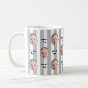 Taza De Café Regalo personalizado para papá con foto de bebé a 