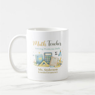 Taza De Café Regalo Personalizado para Profesor de Matemáticas