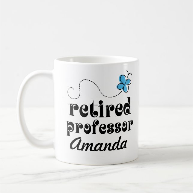 Taza De Café Regalo personalizado profesor jubilado (Izquierda)