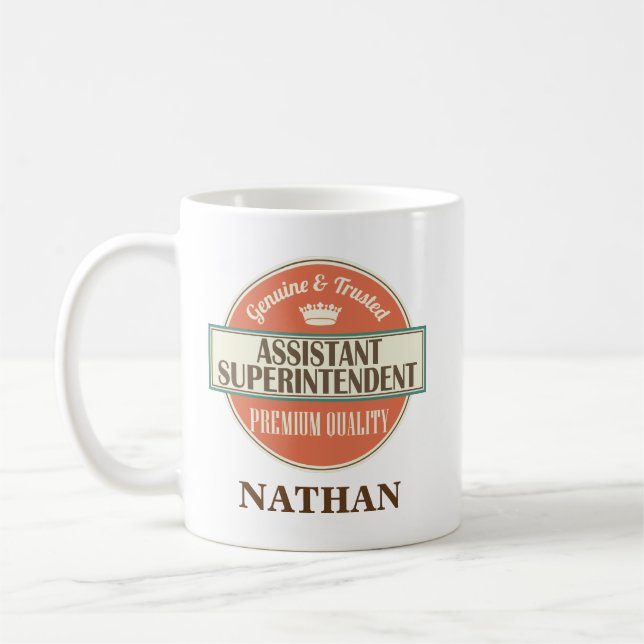 Taza De Café Regalo personalizado superintendente auxiliar de (Izquierda)