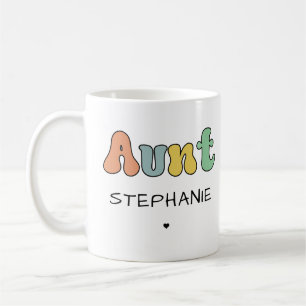 Taza De Café Regalo personalizado tía Retro Tía Personalizada