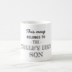 Taza De Café Regalo pertenece al mejor hijo