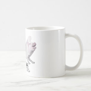 Taza De Café Regalo popular del cerdo real del vuelo cuando los