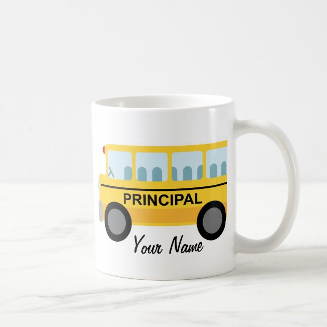 Taza De Café Regalo principal personalizado del autobús escolar (Derecha)