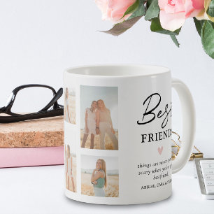 Taza De Café Regalo Recuerdo de Cuadrícula de Fotos de Amigas M