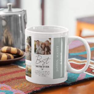Taza De Café Regalo Recuerdo de Cuadrícula de Fotos de Madre Mo