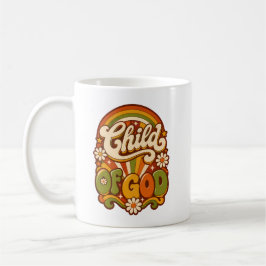 Taza De Café Regalo Retro Groovy Hijo De Dios Arte De Fe Cristi