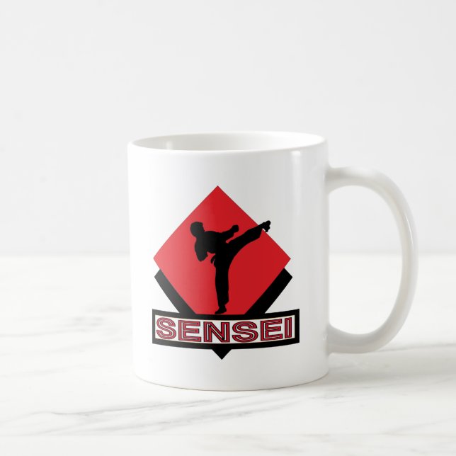 Taza De Café Regalo rojo del diamante de Sensei (Derecha)