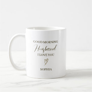 Taza De Café Regalo Romántico Personalizado Buenos Días Esposo