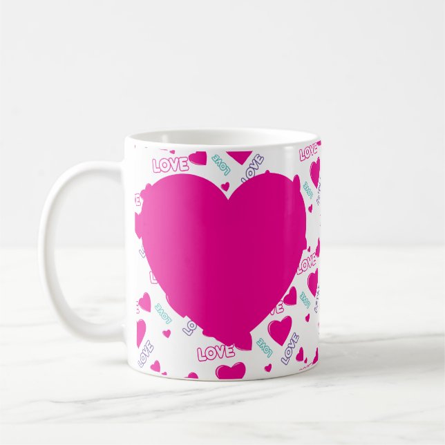 Taza De Café Regalo romántico personalizado con foto de tu amad (Izquierda)