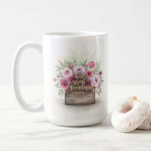 Taza De Café Regalo Sentimental de Abuela Floral Vintage