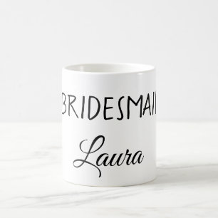 Taza De Café Regalo simple minimalista agregar nombre dama de h