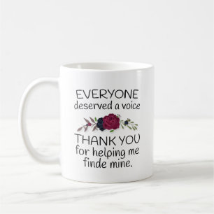 Taza De Café Regalo terapeuta del habla, todos merecen una voz