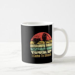 Taza De Café Regalo vintage de bádminton - Vine a aplastar el v