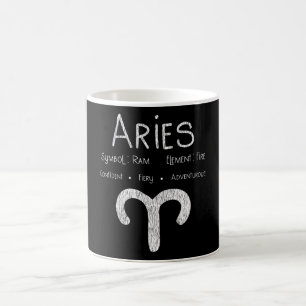 Taza De Café Regalo Vintage del Signo Zodiacal Aries para Amant