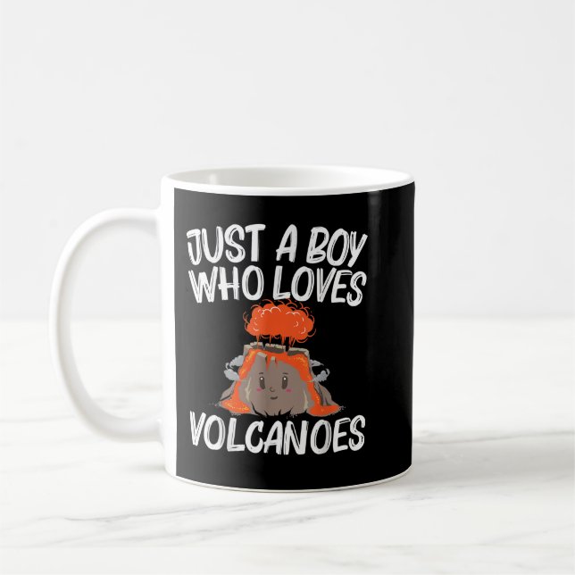 Taza De Café Regalo Volcán Guay Para Niños Lava Magma Eruptio (Izquierda)