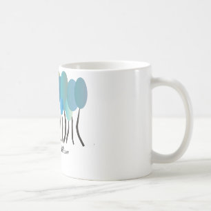 Taza De Café Regalos artsy del diseño de los árboles del méd