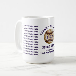Taza De Café Regalos Baratos para Entrenadores de Béisbol, Tu T
