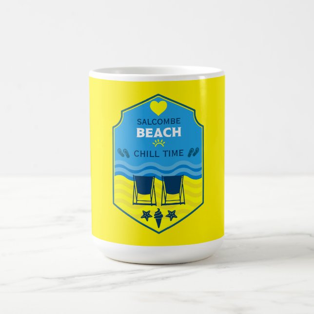 Taza De Café Regalos Británicos De Playa (Centro)