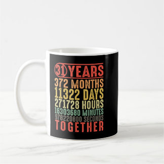 Taza De Café Regalos de 31 años, 31 años, de los Bodas para ell