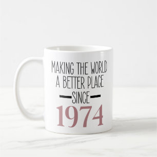 Taza De Café Regalos de 50 años de edad de 1974 Mujeres Mug