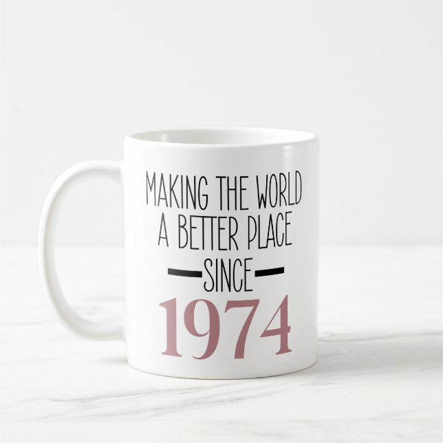 Taza De Café Regalos de 50 años de edad de 1974 Mujeres Mug (Izquierda)