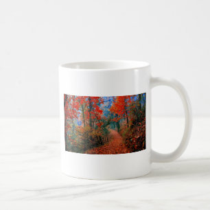 Taza De Café Regalos de acuarela de las llamas del otoño en el