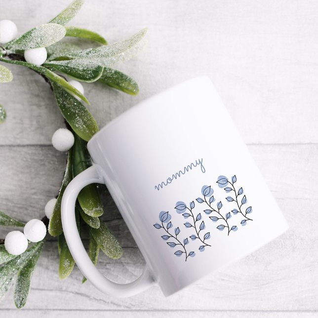 Taza De Café Regalos de acuarela floral (azul) (Subido por el creador)
