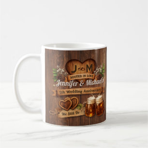 Taza De Café Regalos de agradecimiento de fotos del 5º aniversa