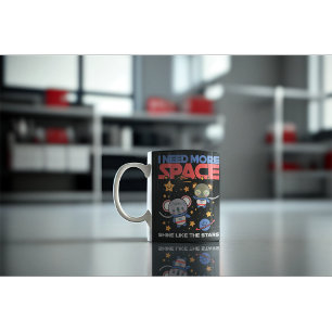 Taza De Café Regalos de animales Cute kawaii con temas espacial