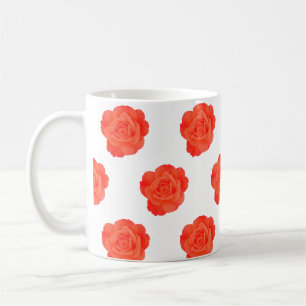 Taza De Café Regalos de arte personalizado de flores de rosa fl