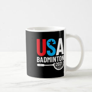 Taza De Café Regalos de bádminton americano 2021 Usa para nosot