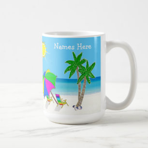 Taza De Café Regalos de boda temáticos de la playa 2 cajas de
