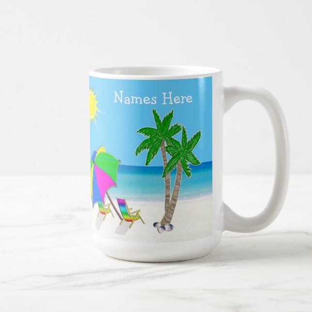 Taza De Café Regalos de boda temáticos de la playa 2 cajas de (Derecha)