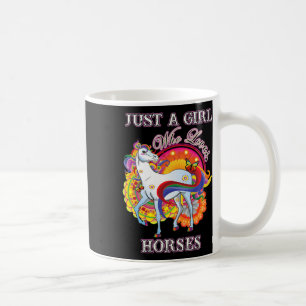 Taza De Café Regalos De Caballos Para Mujeres Sólo Una Chica Qu