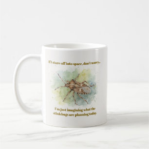 Taza De Café Regalos de chinche apestosa Divertida chinche marr