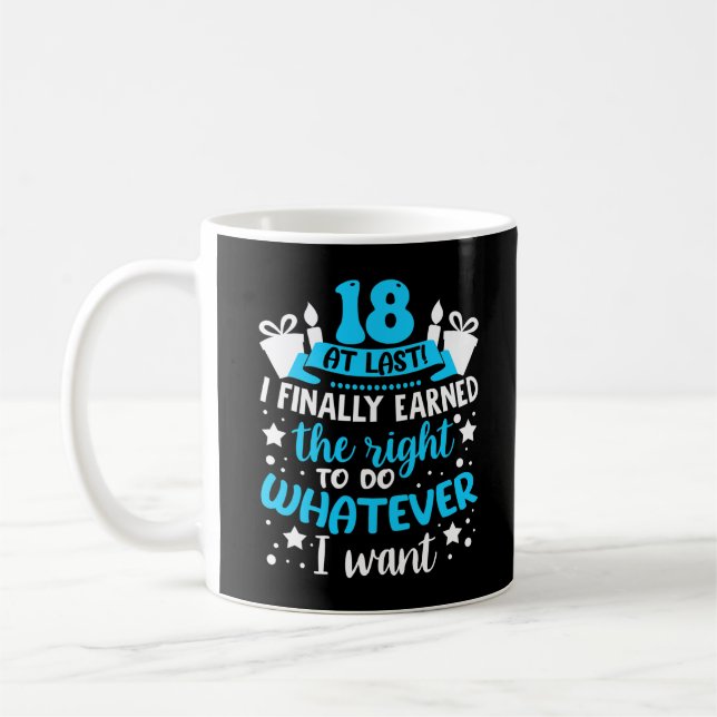Taza De Café Regalos de citas de cumpleaños número 18 para mamá (Izquierda)