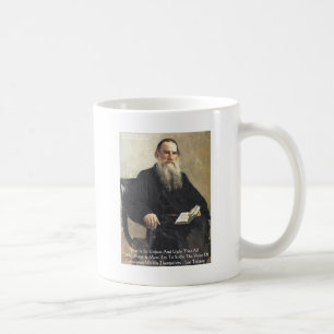 Taza De Café Regalos de citas de sabiduría de León Tolstói "La 
