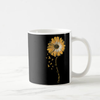 Taza De Café Regalos de Conciencia del Cáncer Infantil Flor de