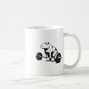 Taza De Café Regalos de culturismo Capybara levantamiento de pe
